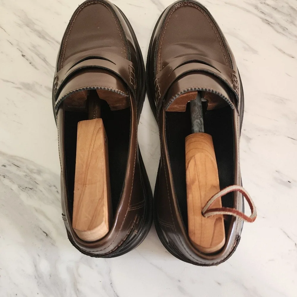 Karl Lagerfeld Brown Loafers Men's Size 10.5 Chunky S2‎